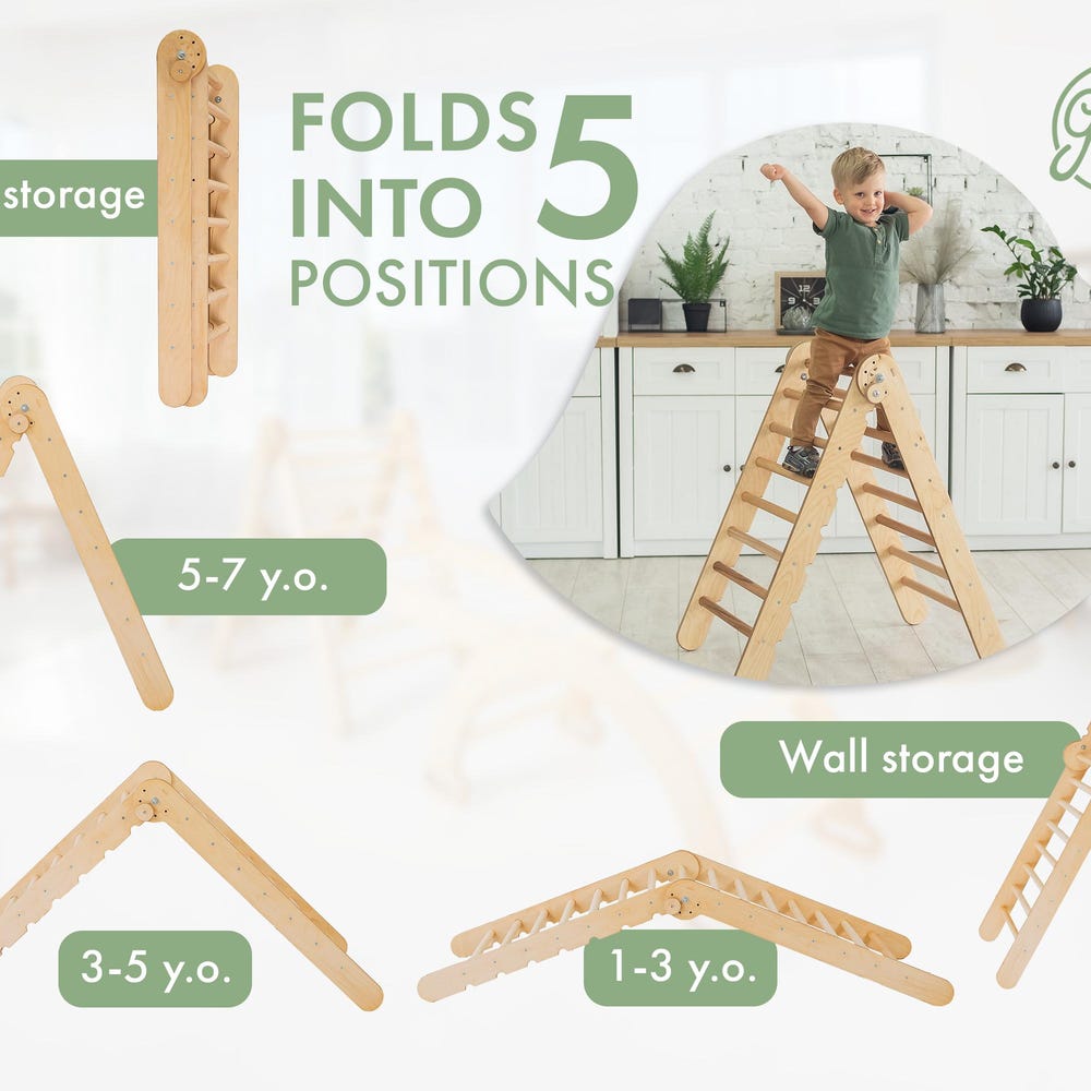 Montessori climber, Toddler climber, Toddler climbing gym, Baby play gym, Indoor play gym, Montessori furniture kids, Toddler gift for kid - Image 4