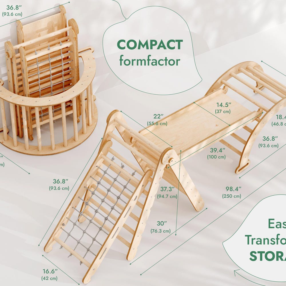 Montessori climber, Toddler climber, Toddler climbing gym, Baby play gym, Indoor play gym, Montessori furniture kids, Toddler gift for kid - Image 11