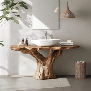 Live edge counter wood bathroom vanity floating vanity bathroom decor live edge vanity side table bathroom branch vanities housewarming gift