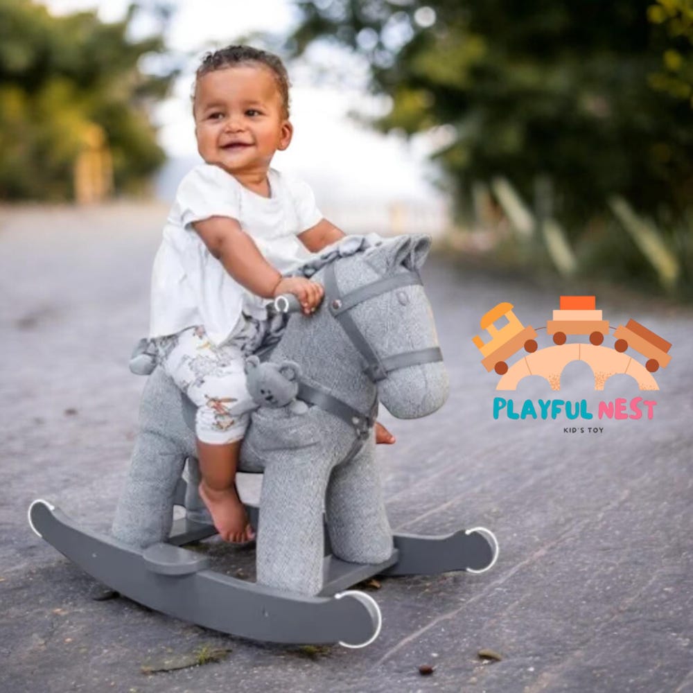 Wooden rocking horse, Baby toys, Baby gift , Wooden toys, Educational toy - Image 3