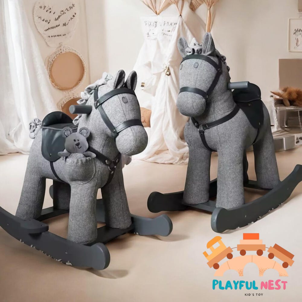 Wooden rocking horse, Baby toys, Baby gift , Wooden toys, Educational toy - Image 5