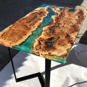 Handmade epoxy table, Natural Furniture Vivid Edge, Special Epoxy Wood Resin table, Home decoration, living room furniture, custom order.