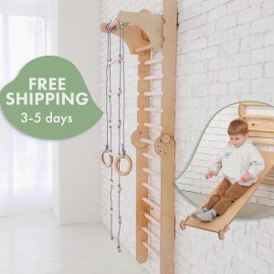 Swedish ladder, Kids Climbing wall for kids, Indoor playground, Swedish wall ladder, Indoor kids gym, Climbing frame, Indoor jungle gym