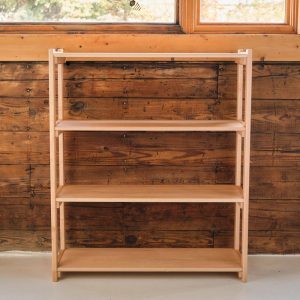 Maple 3 or 4 Shelf Open Shelving - Select 28 inch or 36 inch Lengths: Solid Wood Made in USA