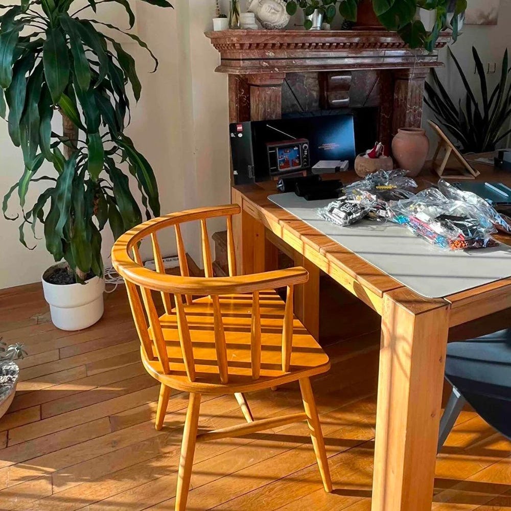 Wooden Dining Chair - Wooden Legs - Chairs for Dining Room - Living Room - Kitchen - Home Design Home Decor Omurga Raw Chair - Image 2