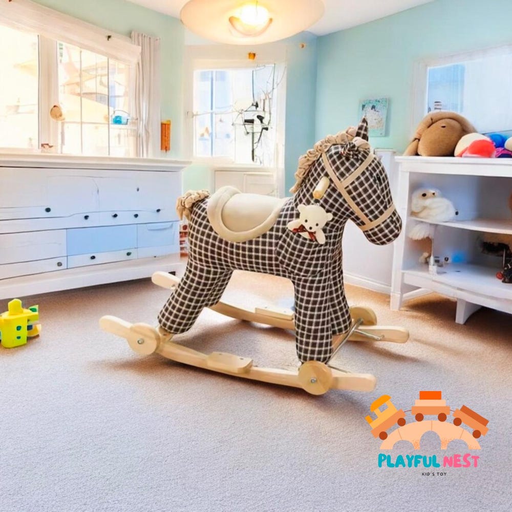Wooden rocking horse, Baby toys, Baby gift , Wooden toys, Educational toy - Image 2