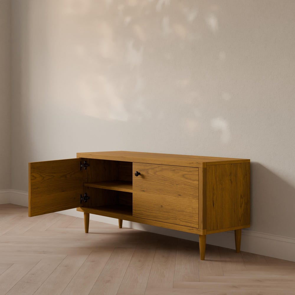 Cherry Media Cabinet w/ Soft-Close Doors - Image 3
