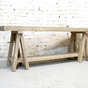 reclaimed wood console table HENRIETTE light