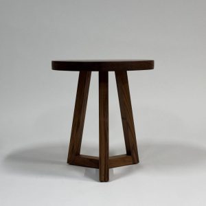 Round Side Table, Solid Wood End Table, Pedestal Table, Custom Table