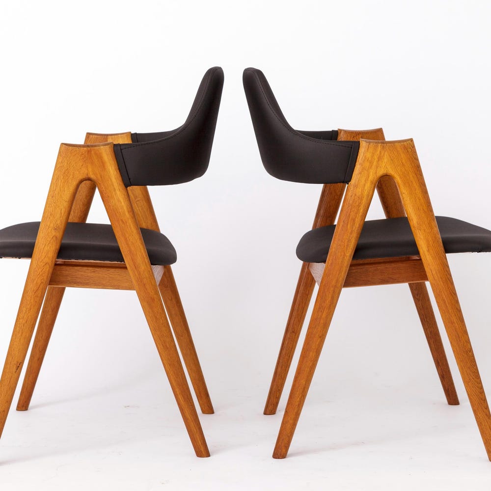 Set of 2 Oak Compass Chairs by Kai Kristiansen – 1960s, Sva Møbler, Denmark - Image 3