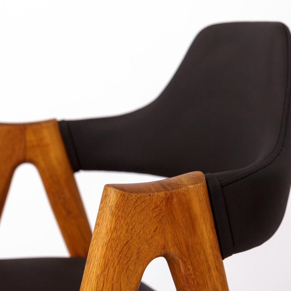 Set of 2 Oak Compass Chairs by Kai Kristiansen – 1960s, Sva Møbler, Denmark - Image 5