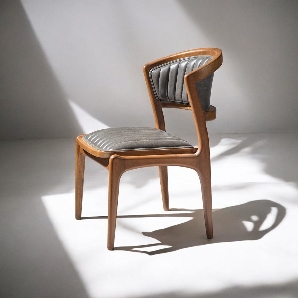 Modern Dining Chair with Wooden Arms - Kitchen & Living Room Chairs, Stylish Wooden Dining Seating - Image 4