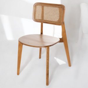 Wooden Dining Chair - Rattan Chairs - Wooden Legs - Chairs for Dining Room - Living Room - Kitchen - Home Design Home Decor Vintage