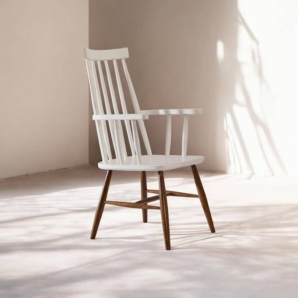 Wood Dining Chair with Wooden Arms, Modern Kitchen & Living Room Chairs, Stylish Comfortable Dining Table Seating - Image 3