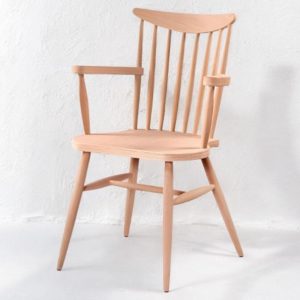 Armrest Yıldız Wooden Chair - Wooden Dining Chair - Wooden Legs - Living Room - Kitchen - Cafe - Home Design Home Decor Raw Chair