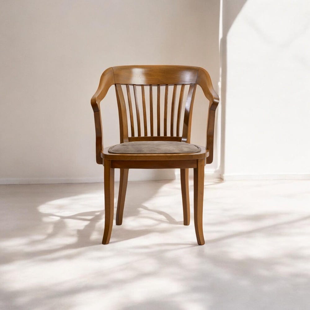 Wood Dining Chair with Wooden Arms, Modern Kitchen Table Chair, Comfortable Dining Chair for Living Room & Dining Room Seating - Image 3