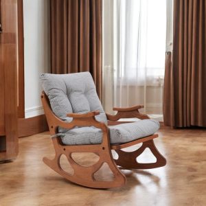 Handmade Wood Rocking Chair for Book Reading, Relaxing & Peaceful Corner Seating, Unique Comfort Chair