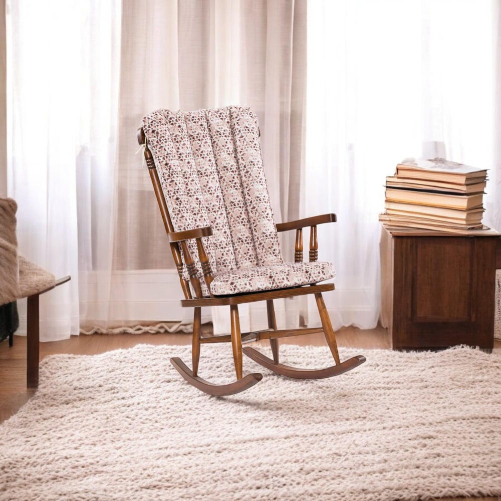 Handmade Wooden Rocking Chair – Unique Relaxing Chair for Reading & Peaceful Corners, Comfortable Wood Rocker - Image 4