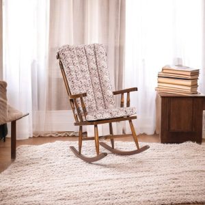 Handmade Wood Rocking Chair for Reading & Relaxing, Unique Peaceful Corner Chair, Comfortable Wooden Rocker