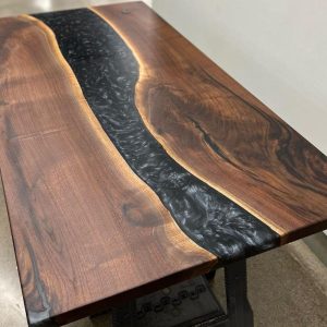 Handmade epoxy table, Natural Furniture Vivid Edge, Special Epoxy Wood Resin table, Home decoration, living room furniture, custom order.