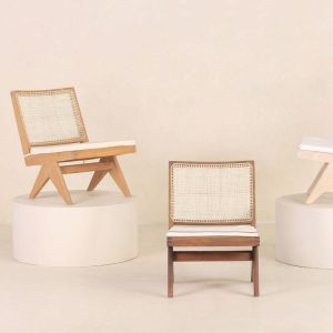 Easy Lounge Slipper Chair - Teak and Handwoven Rattan NEW RELEASE!