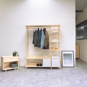 Open Wardrobe, Clothes Storage, Wooden Wardrobe, Open Clothes Rail, Clothes Rail Rack, Bedroom furniture, Closet Organization,