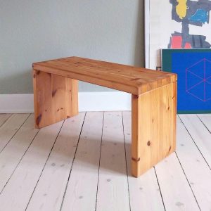 Aksel Kjersgaard pine bench mid century wooden bench Danish coffe table pinewood table small vintage entryway table modernist furniture 60s