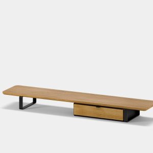 Desk Shelf Bundle | Oakywood Monitor Stand with Drawer for Organized Ergonomic Workspaces