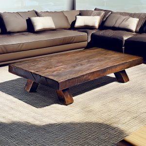 rustic handmade custom size wooden coffee table old style farmhouse decor natural live edge reclaimed solid rectangular barn wood table gift