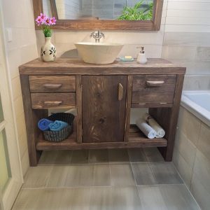 rustic handmade custom size wooden bathroom vanity cabinet old style farmhouse decor sink table liveedge reclaimed solid wood countertop