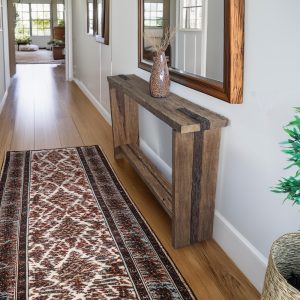 Rustic Chestnut Console Table - Customizable Narrow Sofa Table - Handmade Entryway Furniture - Solid Wood Hallway Decor - Mother’s Day Gift