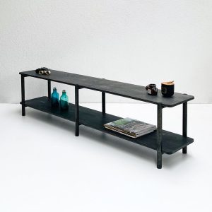 Black Low Shelf,  Black Bookcase, Black Tv Stand