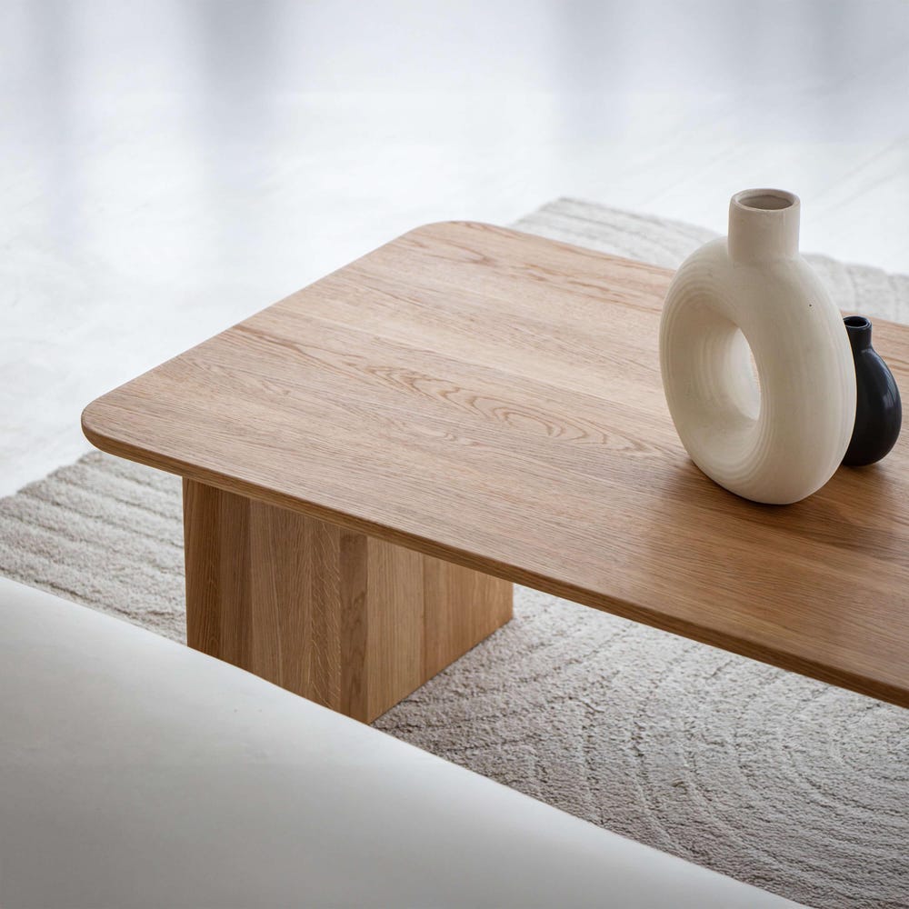 Nesting Coffee Tables - Modern Nesting Tables Set - Solid Oak Coffee Table - Minimalist Coffee Table - Wood Nesting Tables - Image 8