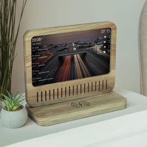 Smart Display with Wireless Charging – Your All-in-One Information Hub, Smart Home Display – News, Tasks, Crypto Monitor, Sport Display