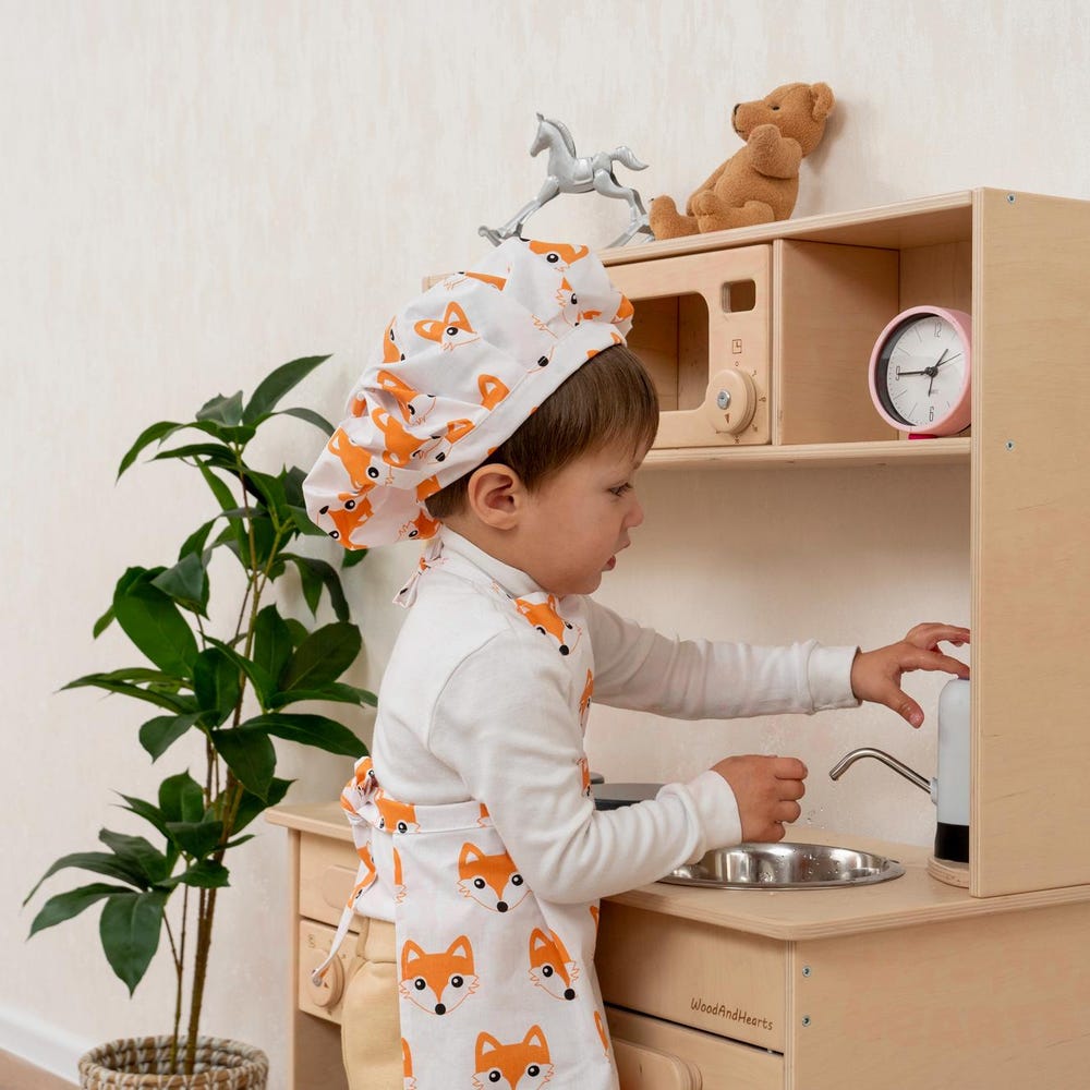 Wooden Play Kitchen for Kids, Toy Kitchen, Kitchen Pretend Play for Toddler, Montessori Eco Toy - Image 6