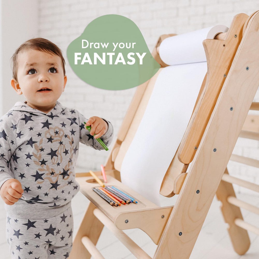 Swedish wall ladder for kids furniture, Toddler gym, Indoor play gym, Kids gym ,Toddler climbing wall, Toddler climbing gym, Sprossenwand - Image 10