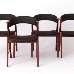 Set of 4 Danish Teak Dining Chairs by Korup Stolefabrik – 1960s Mid-Century Modern Design