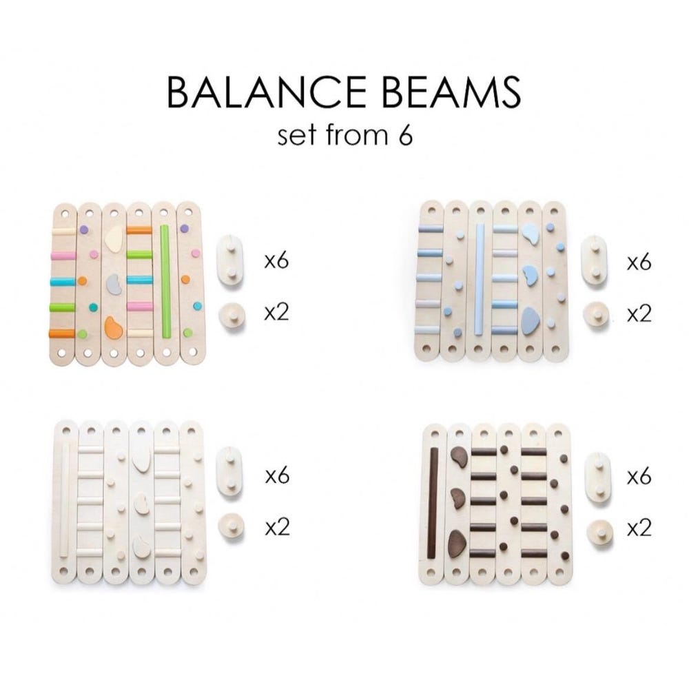 Wooden balance beam set from 6, wooden balance toy, Montessori balance board, kids gift, double-sided balance beams, kids balance beam - Image 3