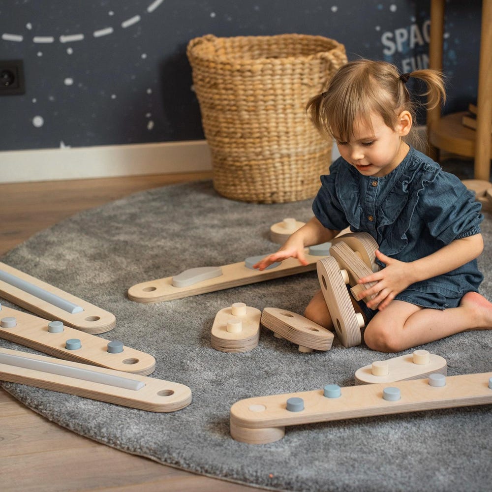 Wooden balance beam set from 6, wooden balance toy, Montessori balance board, kids gift, double-sided balance beams, kids balance beam - Image 4