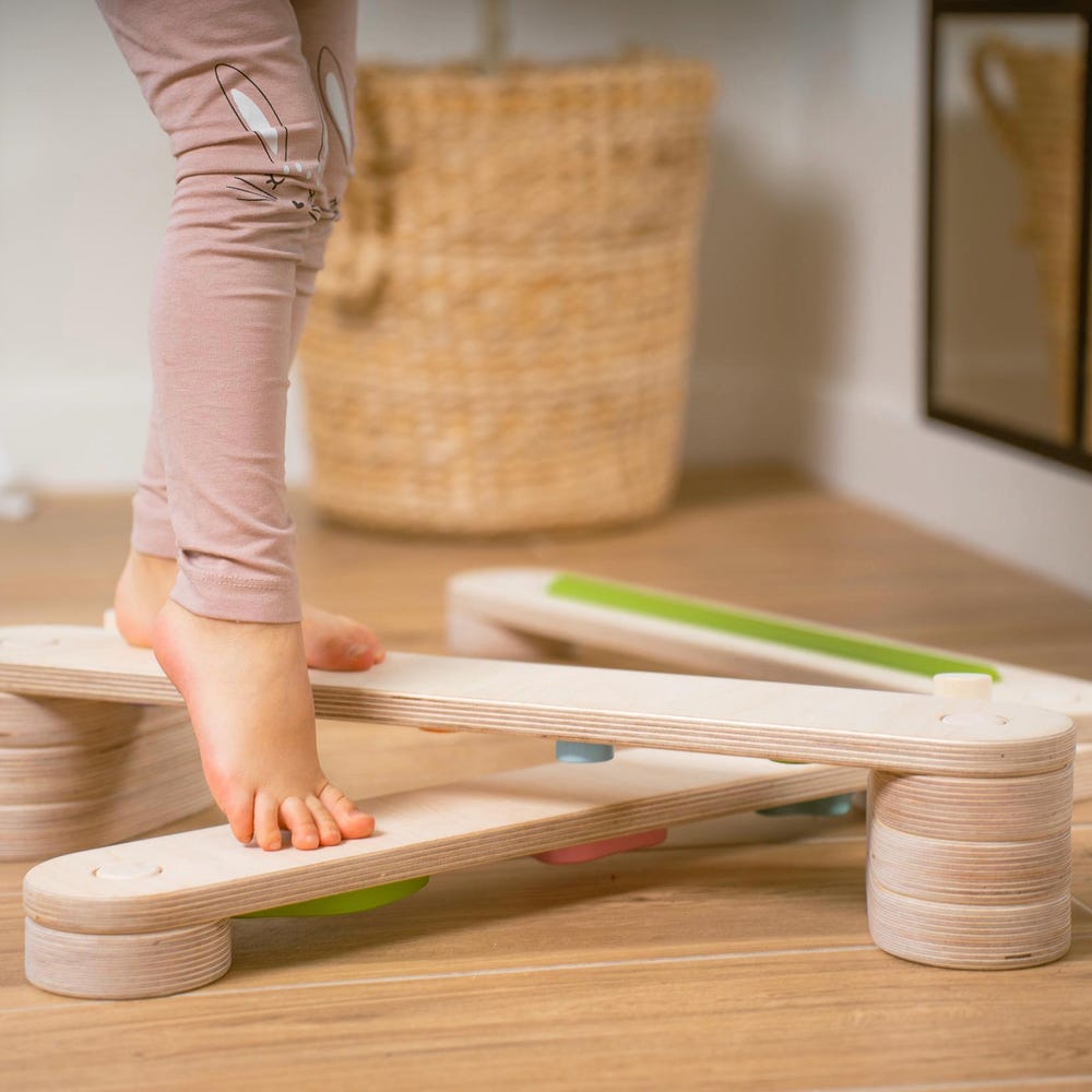Wooden balance beam set from 6, wooden balance toy, Montessori balance board, kids gift, double-sided balance beams, kids balance beam - Image 5