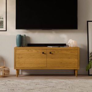 Cherry Media Cabinet w/ Soft-Close Doors