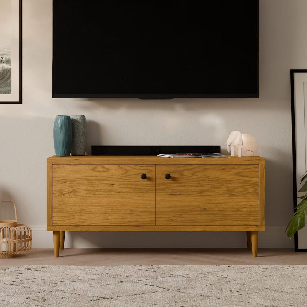 Cherry Media Cabinet w/ Soft-Close Doors