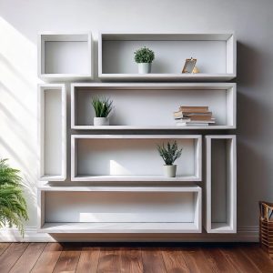 Modern Wall Bookshelf with Floating Shelves – Stylish Modular Shelving & Space-Saving Book Shelves for Elegant Wall Storage Solutions