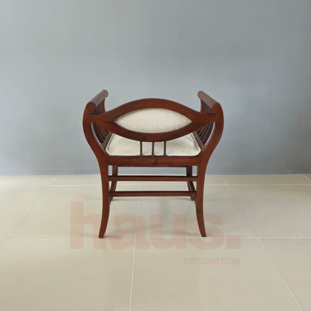 Wood Work Bench, Handmade Wooden Bench, Decorative Wood Stool, Marquise Chair, Benches For Living Room, Midcentury Bench, Narrow Bench - Image 5