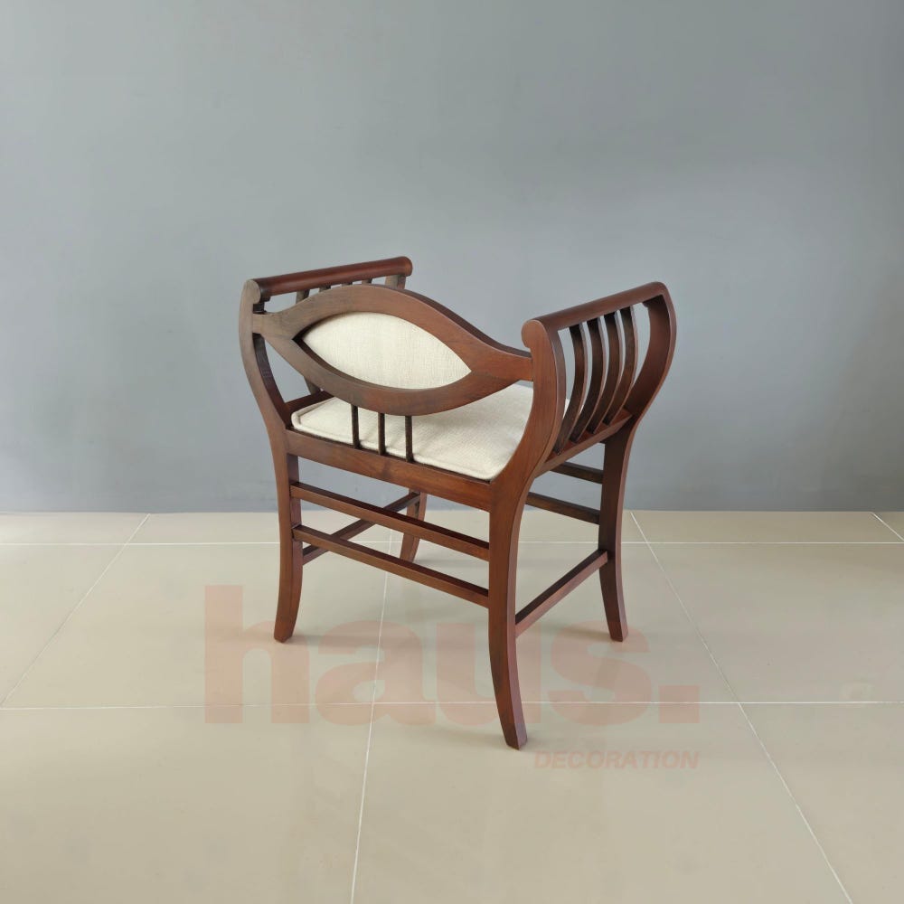 Wood Work Bench, Handmade Wooden Bench, Decorative Wood Stool, Marquise Chair, Benches For Living Room, Midcentury Bench, Narrow Bench - Image 6