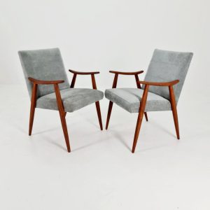 Rare Midcentury German Set of 2 club lounge chairs, 1950s