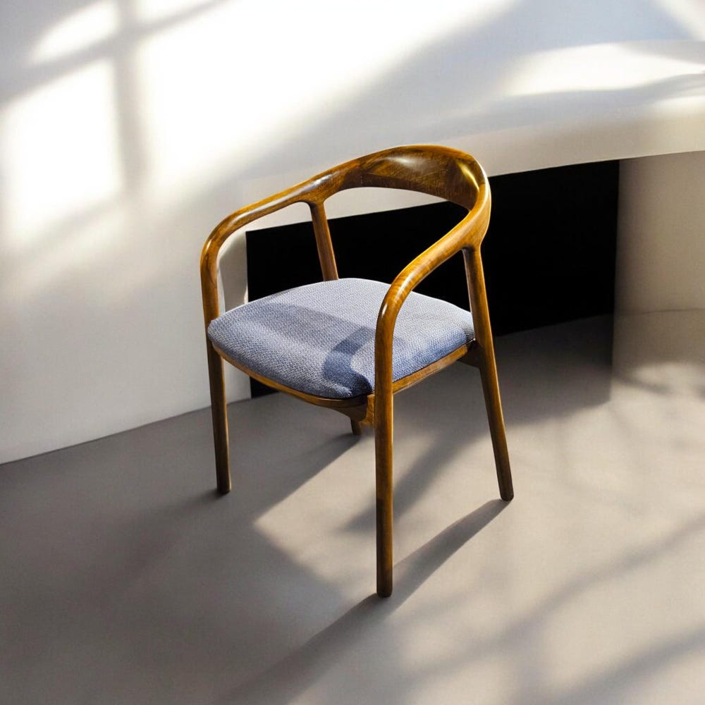 Wooden Dining Chair with Arms - Modern Kitchen & Living Room Chairs, Stylish Comfortable - Image 8