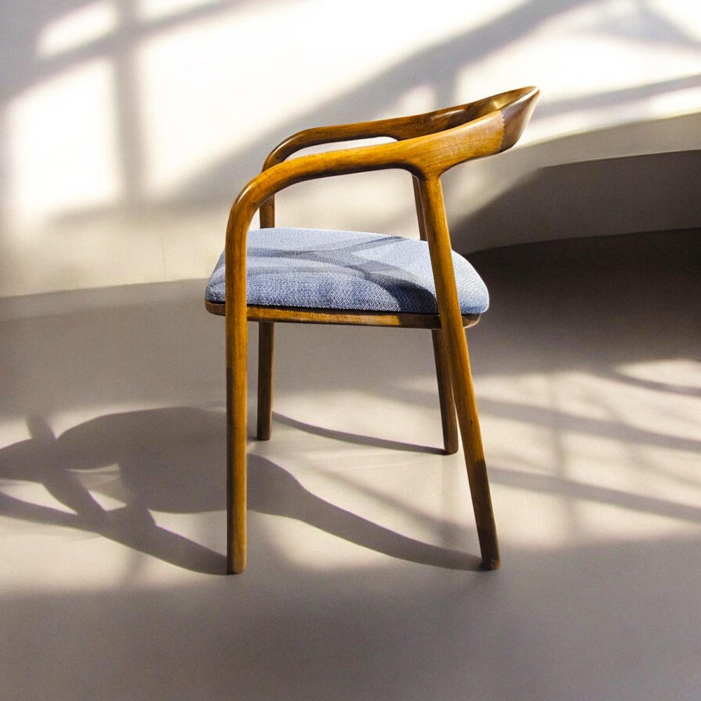 Wooden Dining Chair with Arms - Modern Kitchen & Living Room Chairs, Stylish Comfortable - Image 6