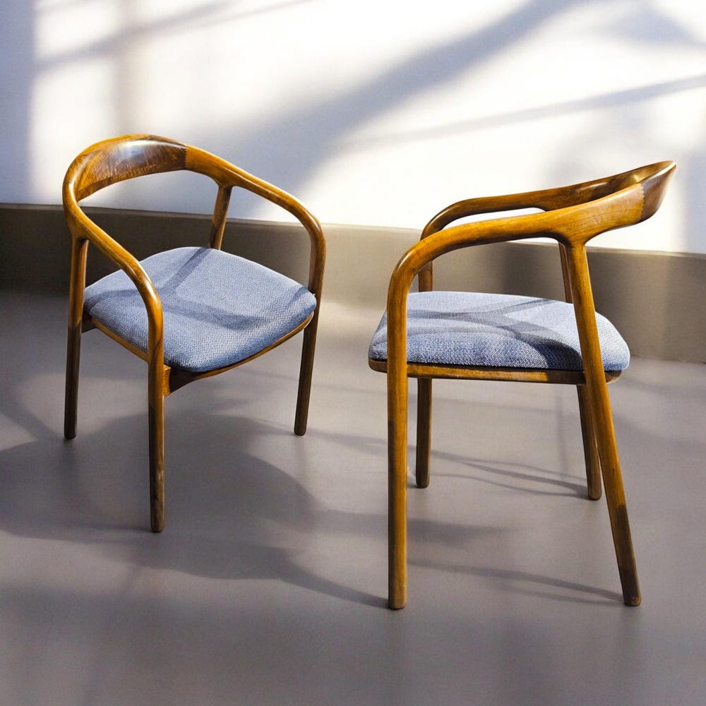 Wooden Dining Chair with Arms - Modern Kitchen & Living Room Chairs, Stylish Comfortable - Image 7