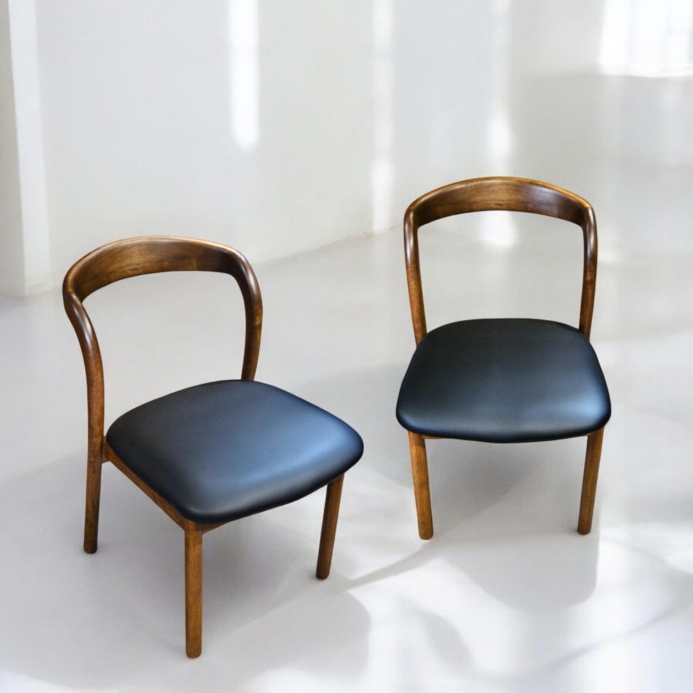 Wooden Dining Chair with Arms, Modern Handmade Wood Chair for Kitchen Table, Living Room & Dining Seating - Image 3